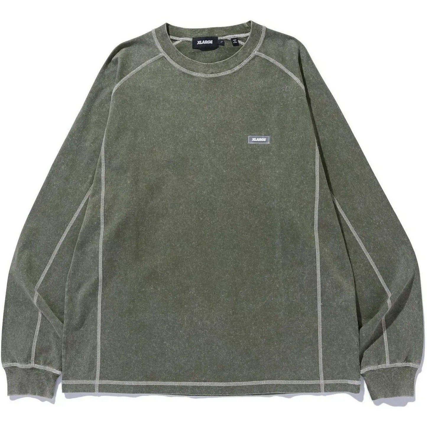 T-shirt Unisex XLarge - Contrast Stitch L/S Tee - Verde