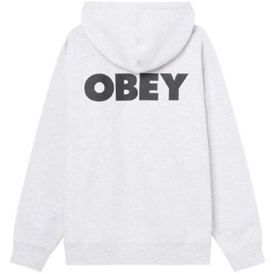 Męskie bluzy z kapturem Obey — Polar z kapturem Obey Bold Premium — szary