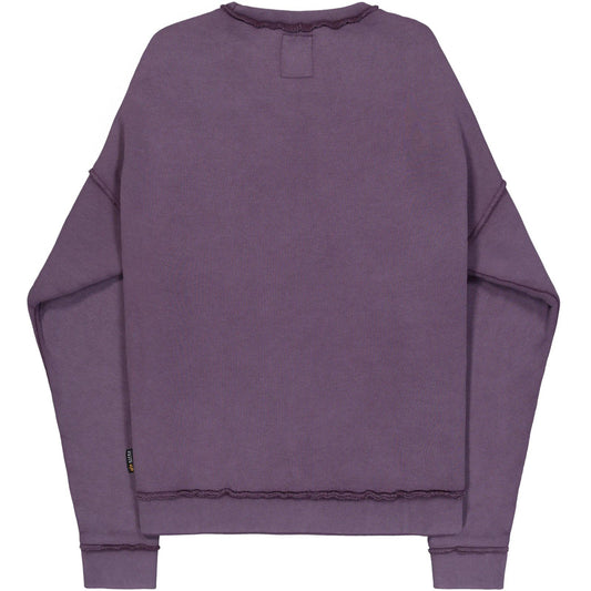 Męskie bluzy z kapturem Alpha Industries – Open Edge Crewneck – Fioletowe