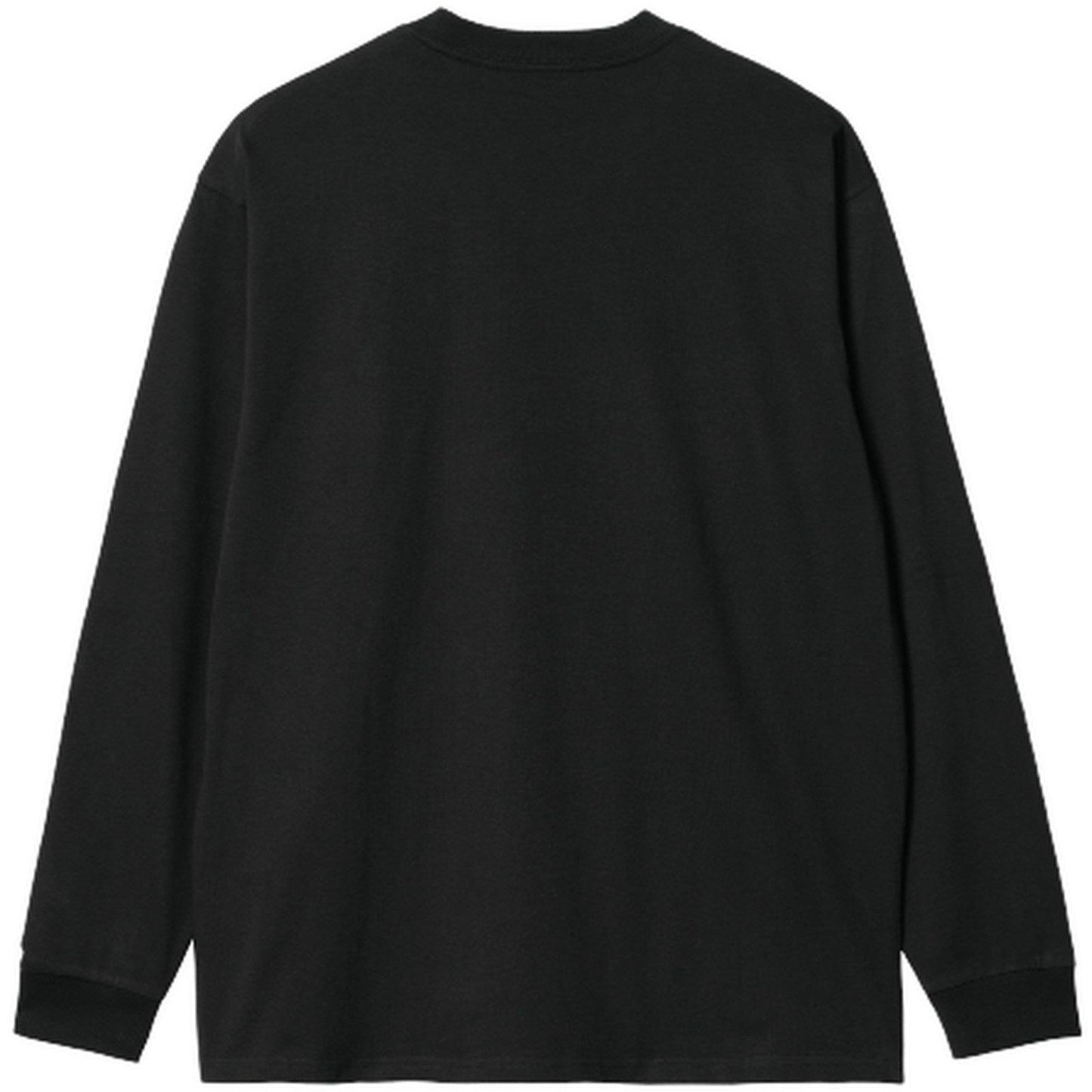 T-shirt Uomo Carhartt Wip - L/S Script Embroidery T-Shirt - Nero