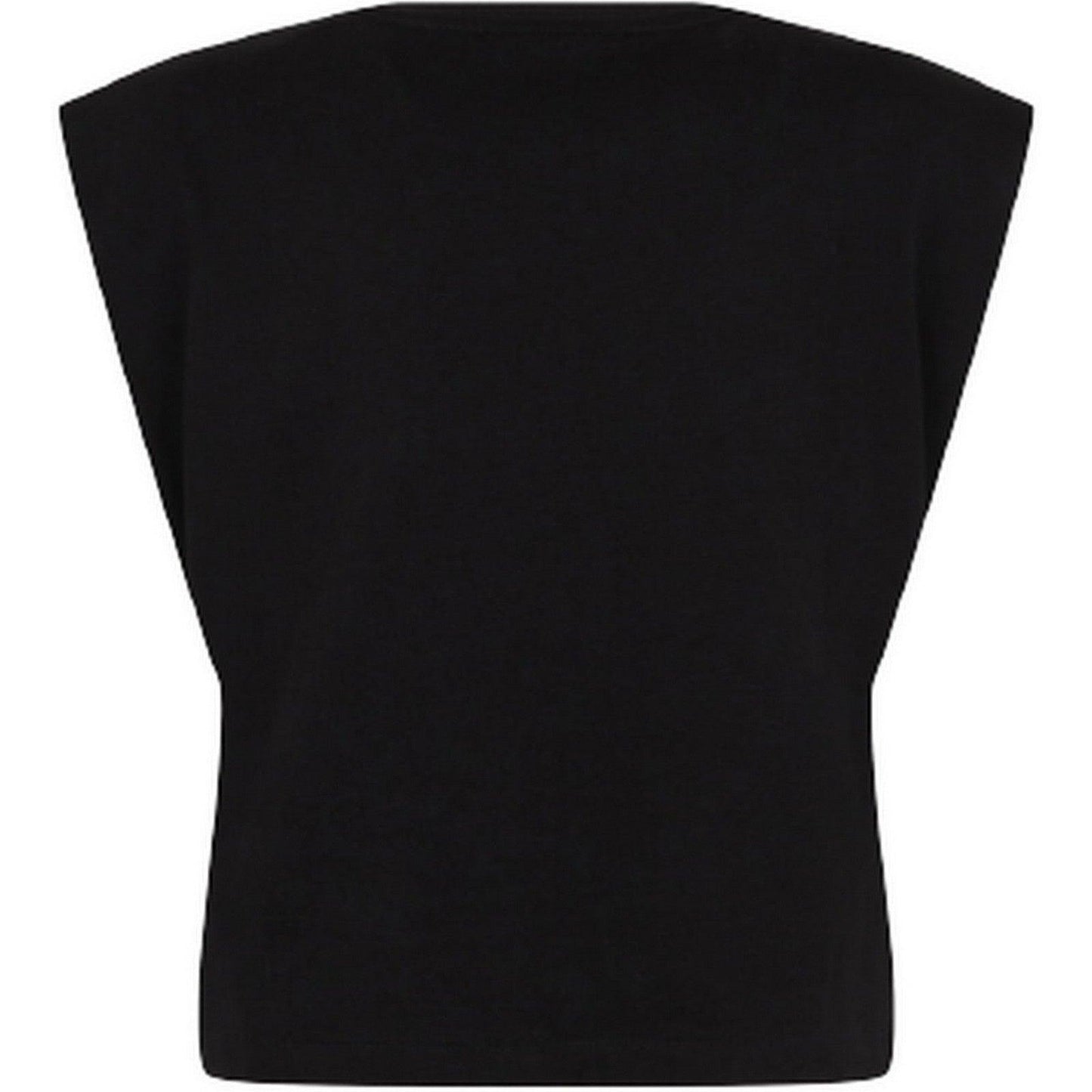 T-shirt Donna Vision of Super - Black Sleeveless Tshirt With Off White Flames - Nero
