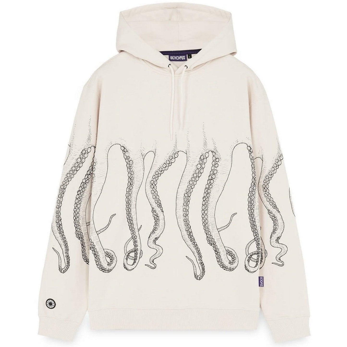 Sudaderas con capucha Octopus para hombre - Sudadera con capucha Octopus Outline - Blanco
