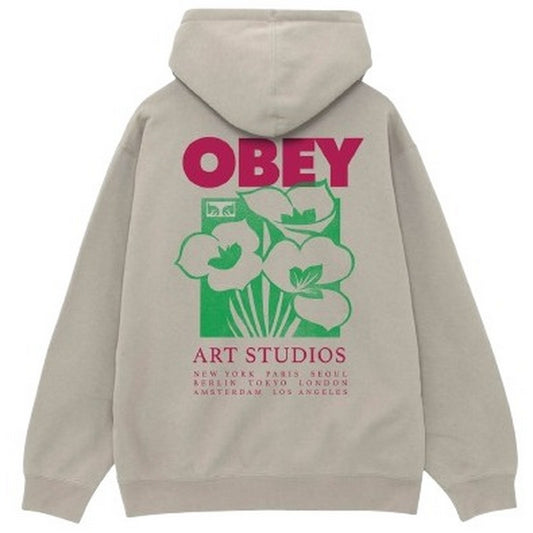 Sudaderas con capucha Obey para hombre - Forro polar Obey Art Studio Flowers - Multicolor