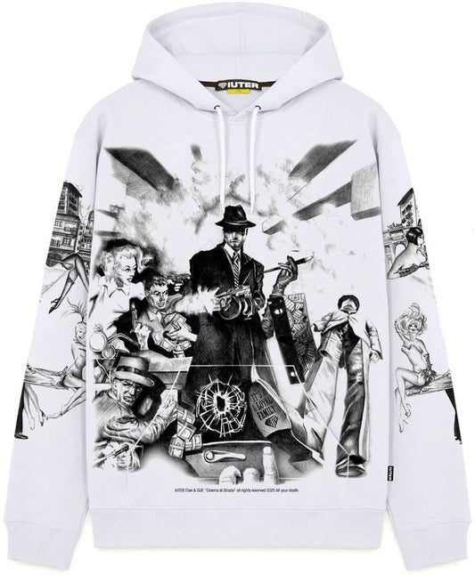 Iuter Herren-Kapuzenpullover – Guè X Iuter – Pulp Hoodie – Weiß