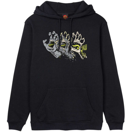 Sudaderas con capucha para hombre Santa Cruz - Capucha frontal con mano evolucionada - Negro