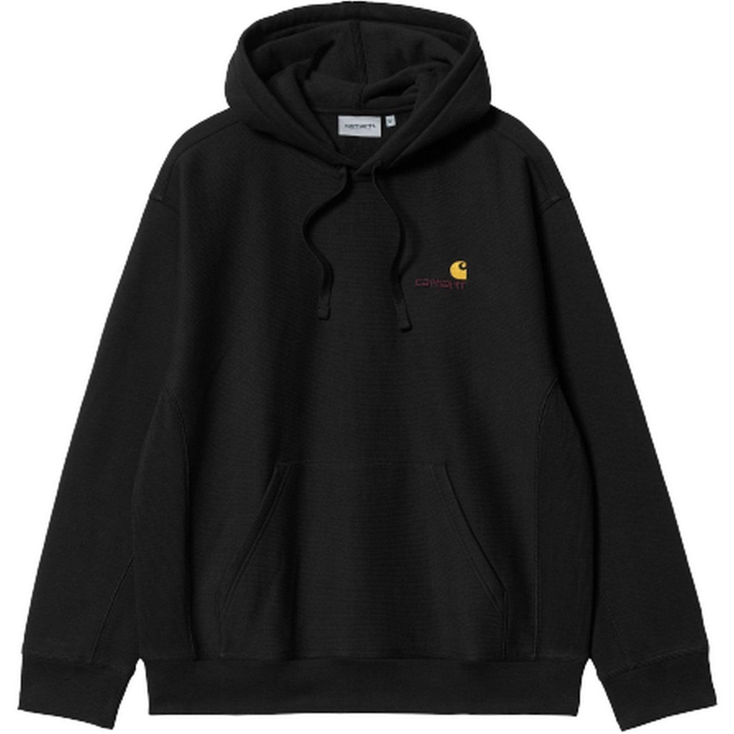 Felpe con cappuccio Uomo Carhartt Wip - Hooded American Script Sweat - Nero