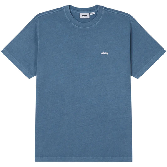 T-shirt Unisex Obey - Lowercase Pigment Tee Ss - Blu
