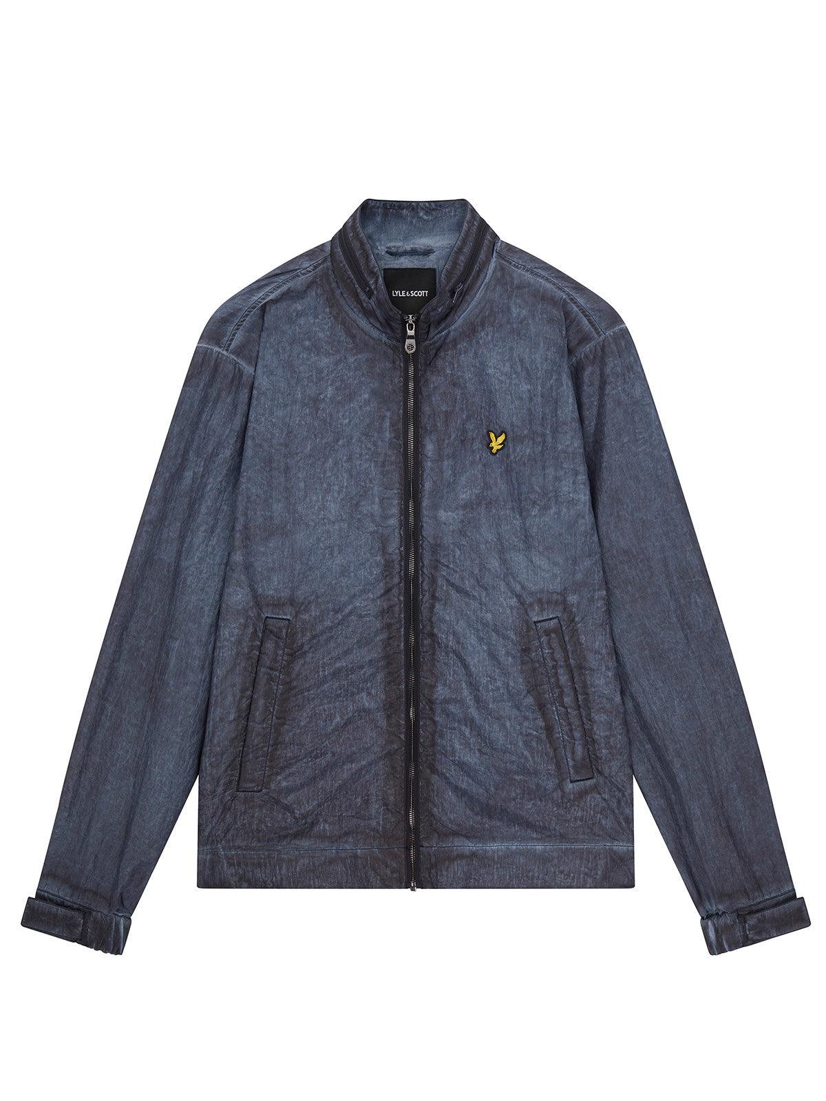 Giacche Uomo Lyle & Scott - Acid Wash Funnel Neck Jacket - Blu