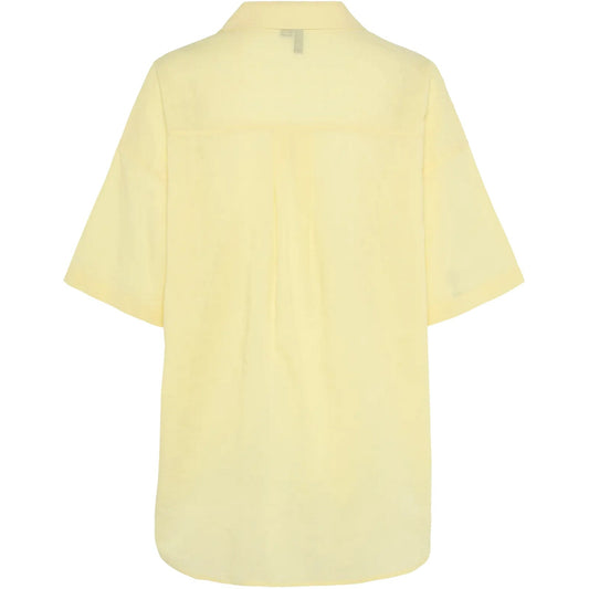 Pieces Damen-Hemden – Pcsatinka 2/4 Shirt Wvn – Gelb