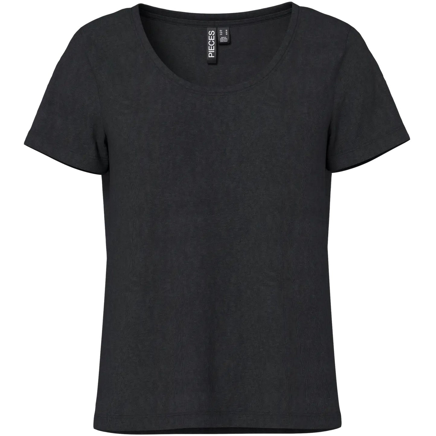 Pieces Damen T-Shirt - Pcsophie Ss U-Neck Tee Jrs Noos Bc - Schwarz