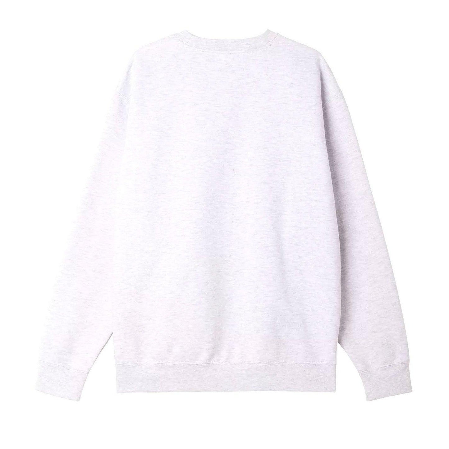 Felpe senza cappuccio Uomo Obey - Established Works Eyes Crew Fleece - Grigio