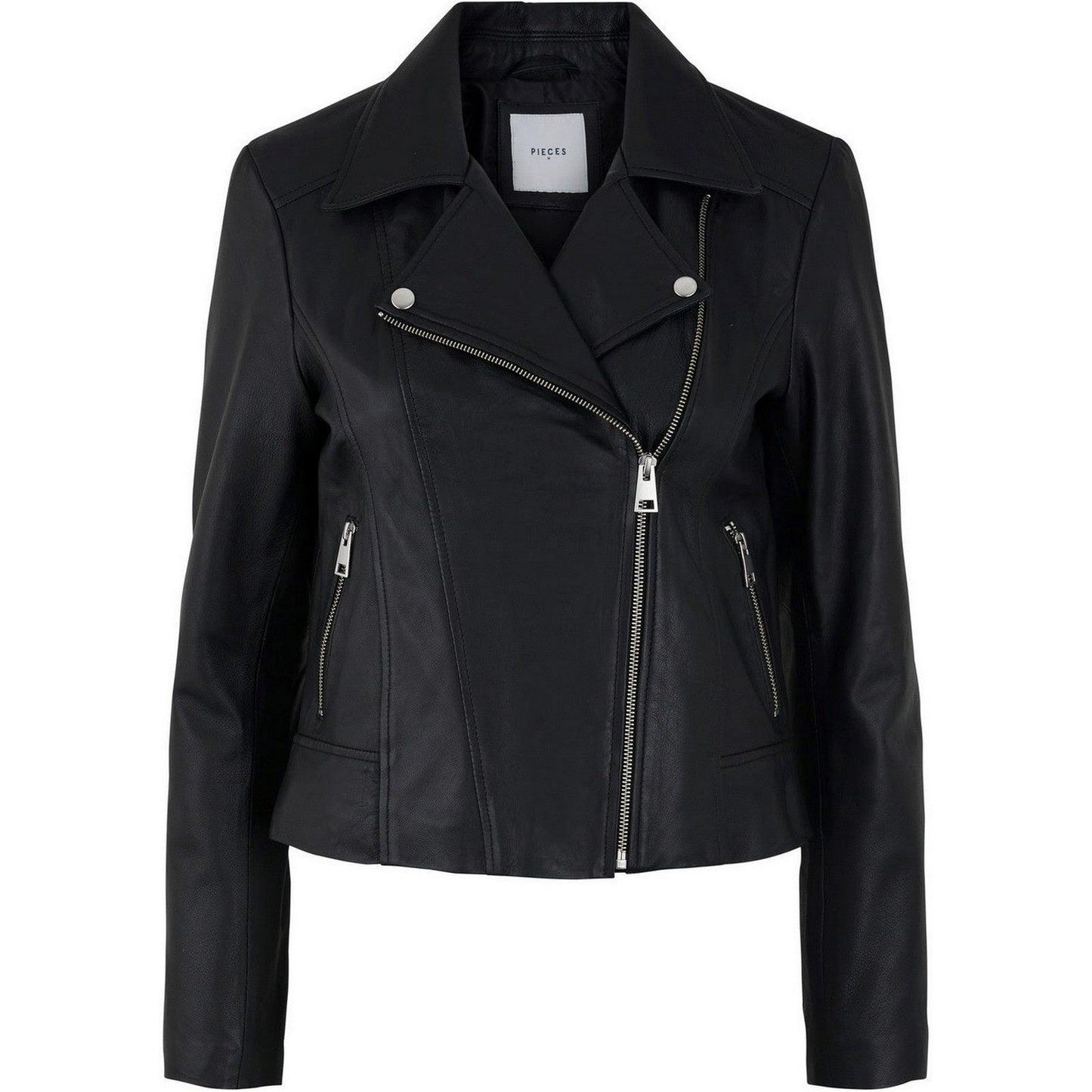 Giubbotti Donna Pieces - Pcsusse Leather Jacket Noos - Nero