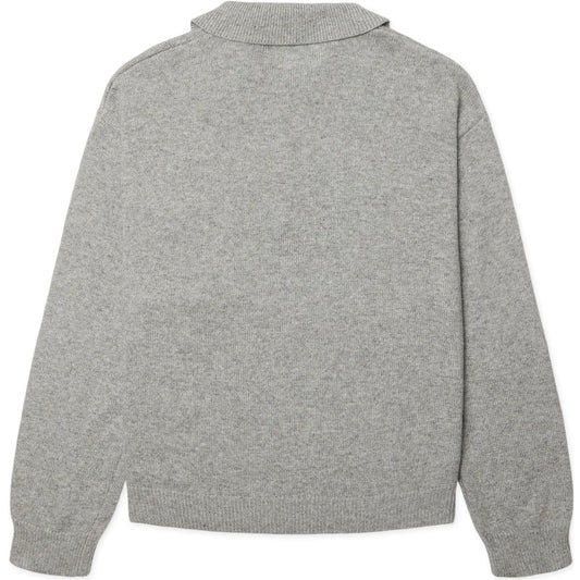 Polo a manica lunga Uomo Woodbird - WBKang 1/2 Zip Polo - Grigio