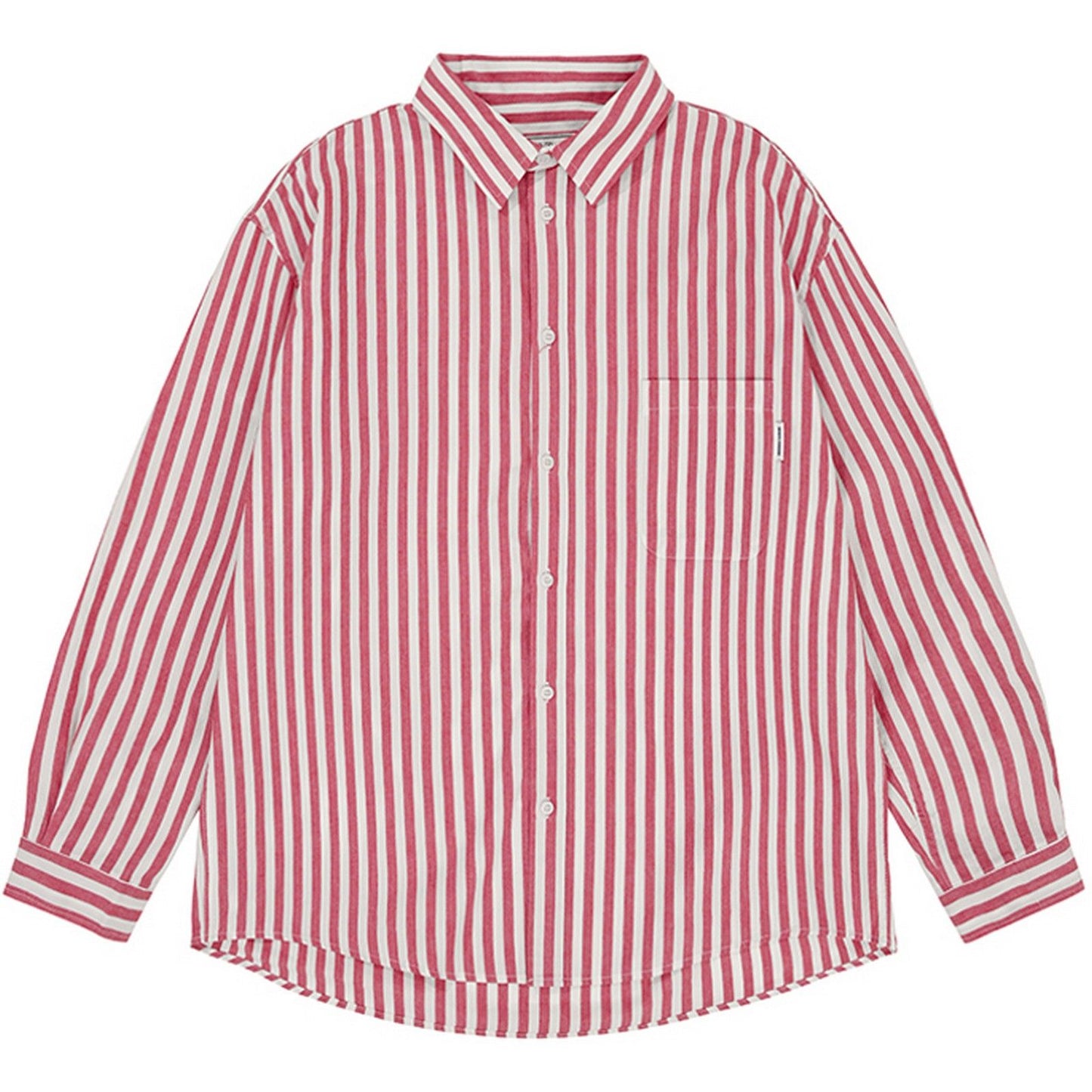 Camicie casual Unisex KAPPY DESIGN - Melange Stripe Shirt - Rosso