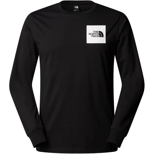 The North Face Herren-Langarmshirts – M L/S Fine Tee – Schwarz