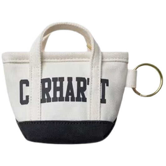 Uomo Unisex Carhartt Wip - Mini Tote Bag Keychain - Bianco
