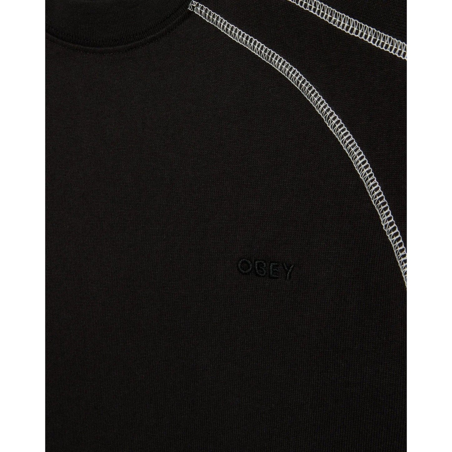 T-shirt Uomo Obey - Obey Contrast Stitch Tee - Nero