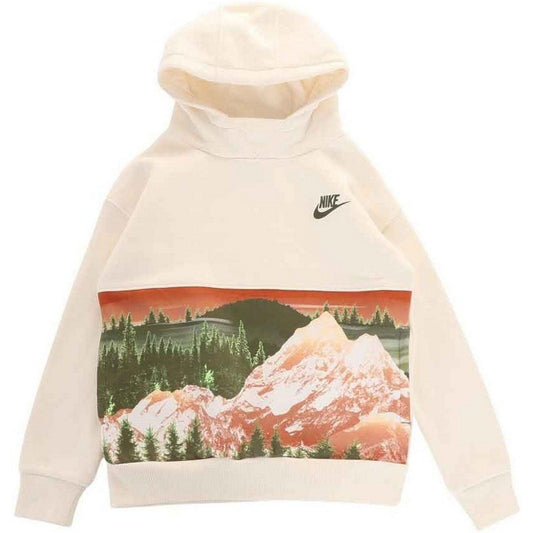 Sweats à capuche Nike Garçons - B Nsw Snow Day Flc Aop Po Pale Ivory - Ivoire