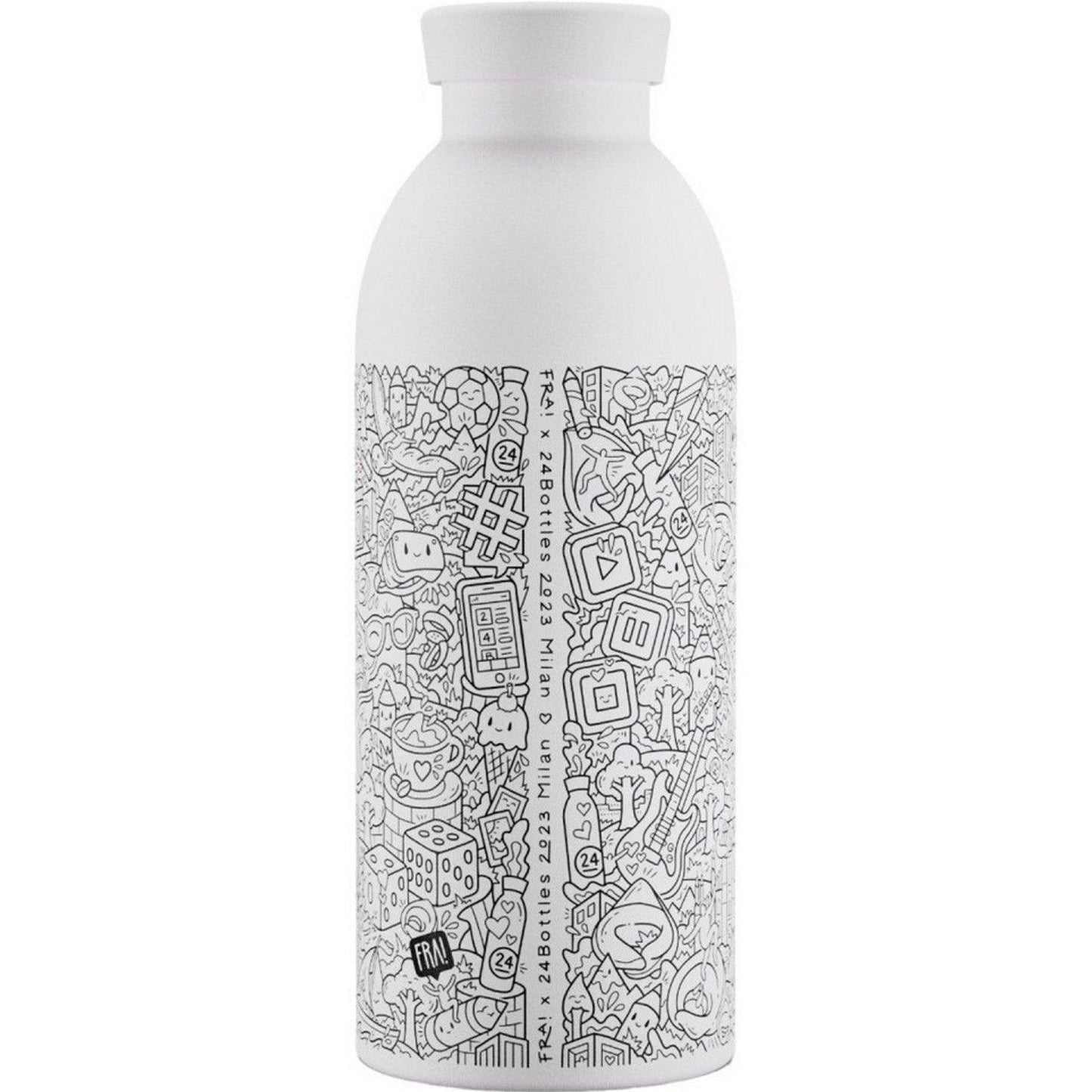 Thermos per bibite Unisex 24bottles - FRA! x 24BOTTLES-WHITE - Bianco