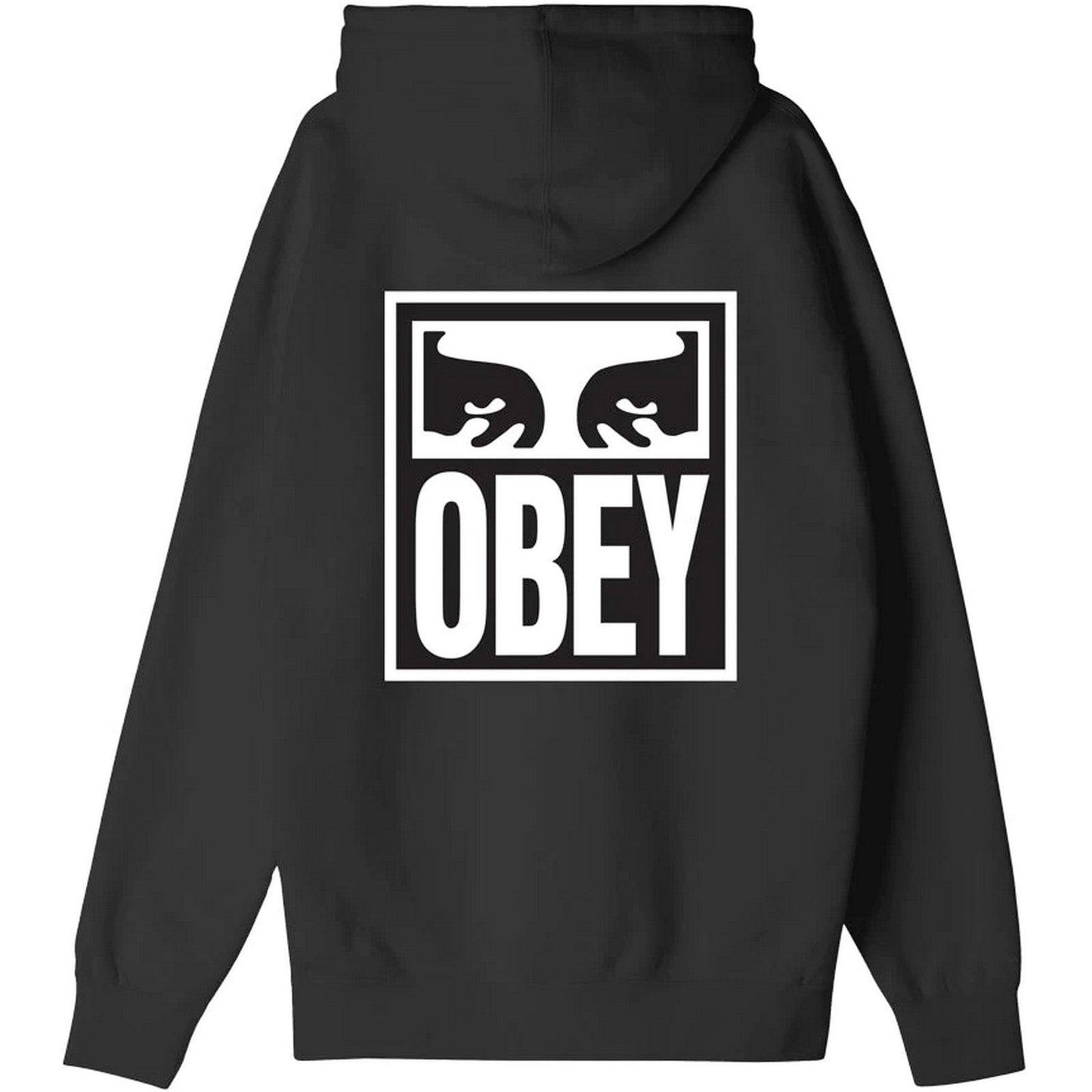 Męskie bluzy z kapturem Obey Eyes Icon Premium Polar z kapturem - czarny