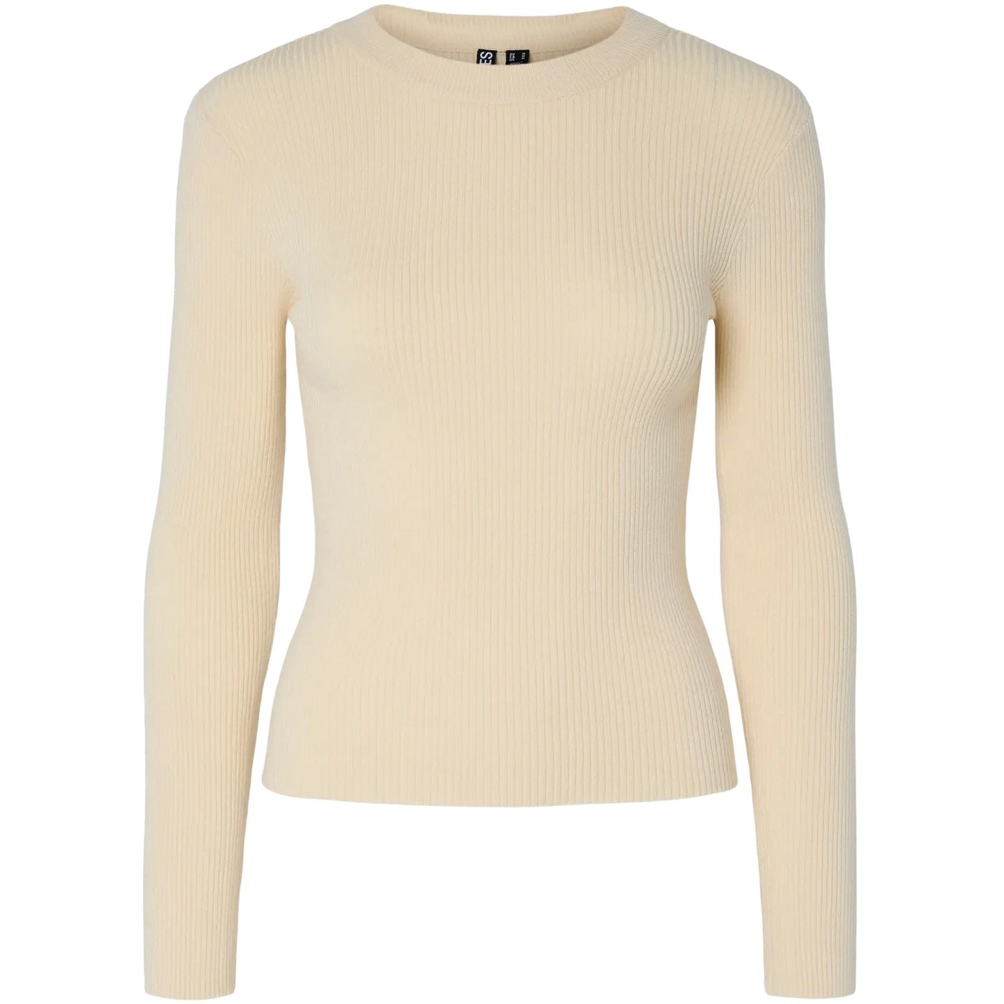 Maglie Donna Pieces - Pcmira New Ls O-Neck Knit Noos Bc - Beige
