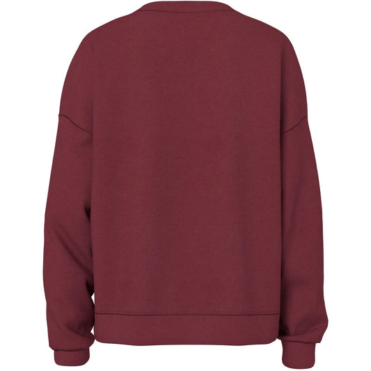 Felpe senza cappuccio Donna Pieces - Pcchilli Ls Loose Sweat Noos Bc - Bordeaux
