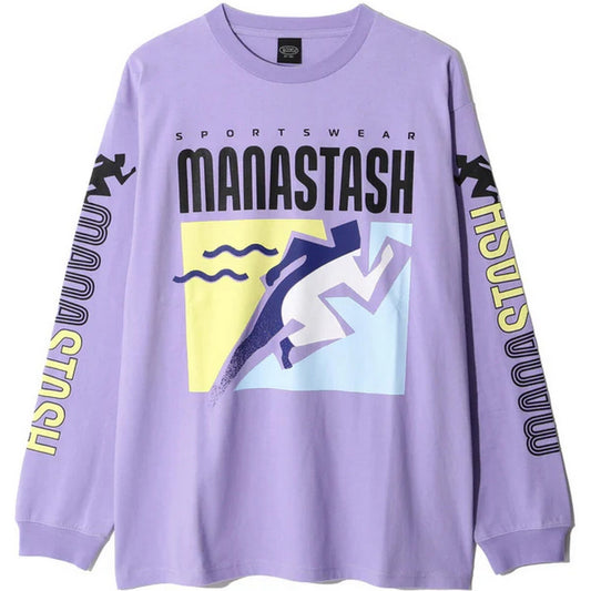 Maglie a manica lunga Uomo Manastash - Re:ctn L/S Tee T&F - Lavanda