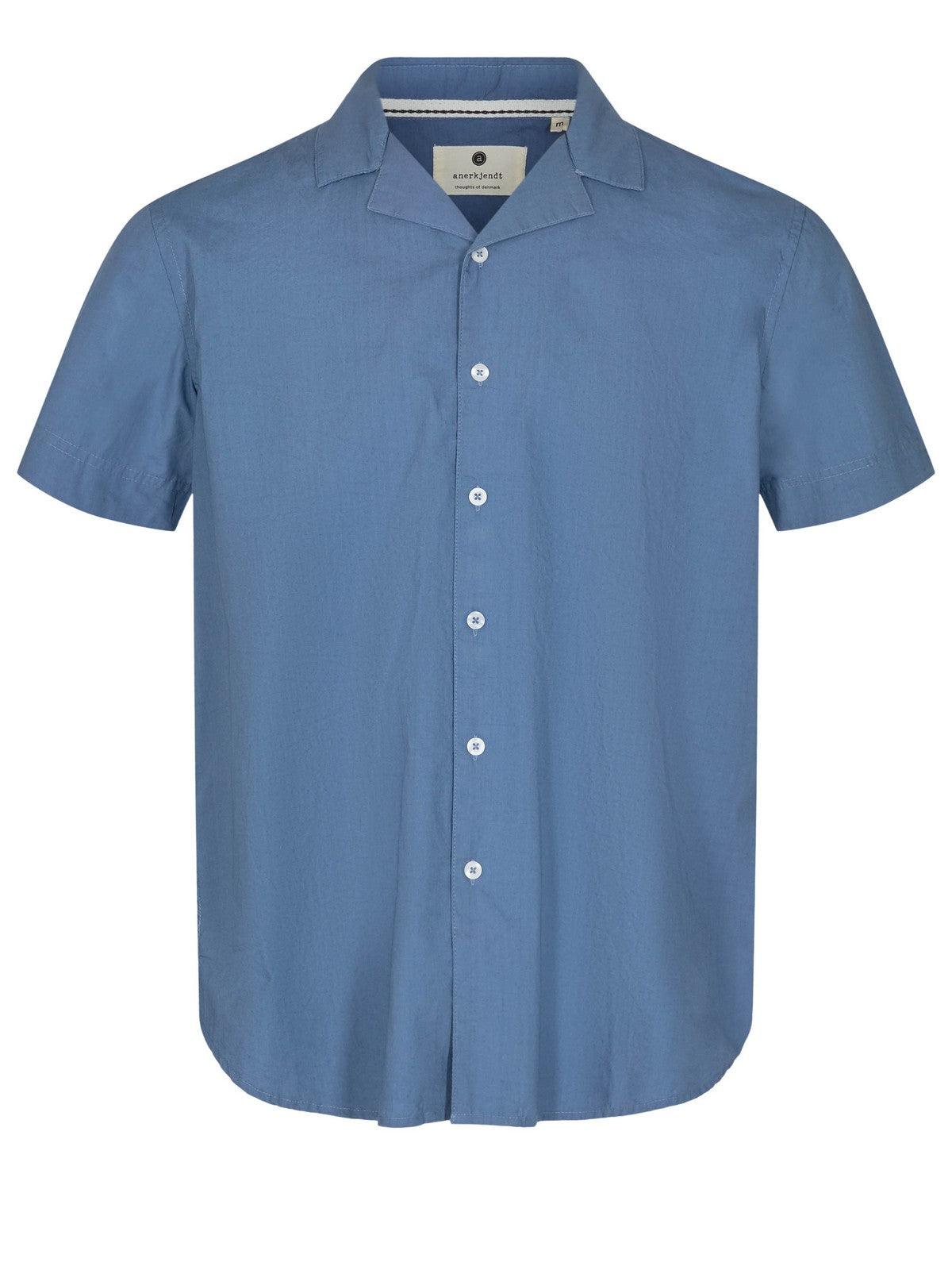 Camicie casual Uomo Anerkjendt - Akleo Ss Poplin - Blu