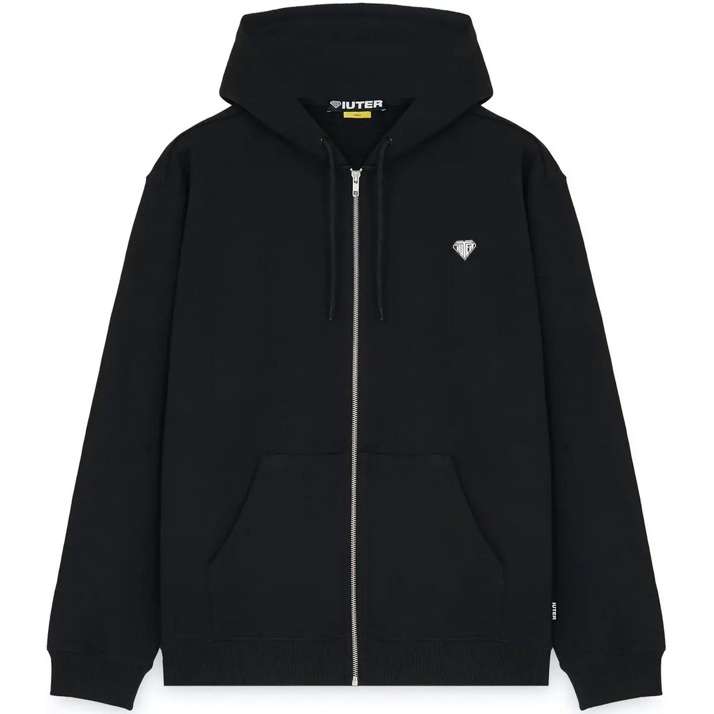 Iuter Herren-Kapuzenpullover – Heart Logo Zip Hoodie – Schwarz