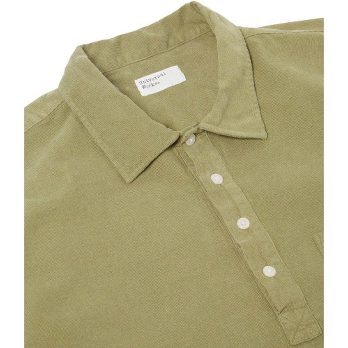 Universal Works Chemises décontractées pour hommes - Pull Ls Shirt - Vert