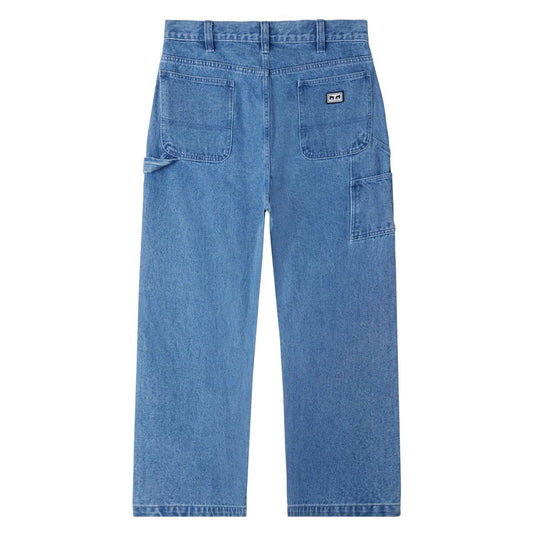 Pantalon Obey pour hommes - Pantalon de charpentier Bigwig Denim - Bleu clair