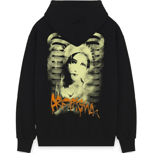 Propaganda Sweats à capuche pour hommes - Sweat-shirt Ribs Pochoir - Noir