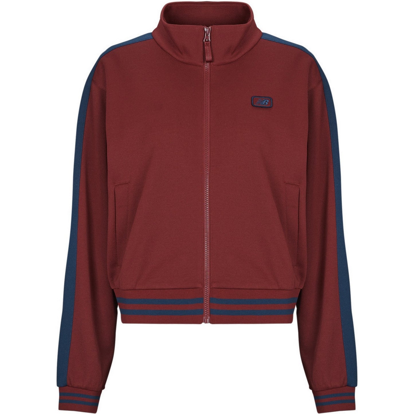 New Balance Women's Jackets - Post Season Pique Track Jacket - Brown
