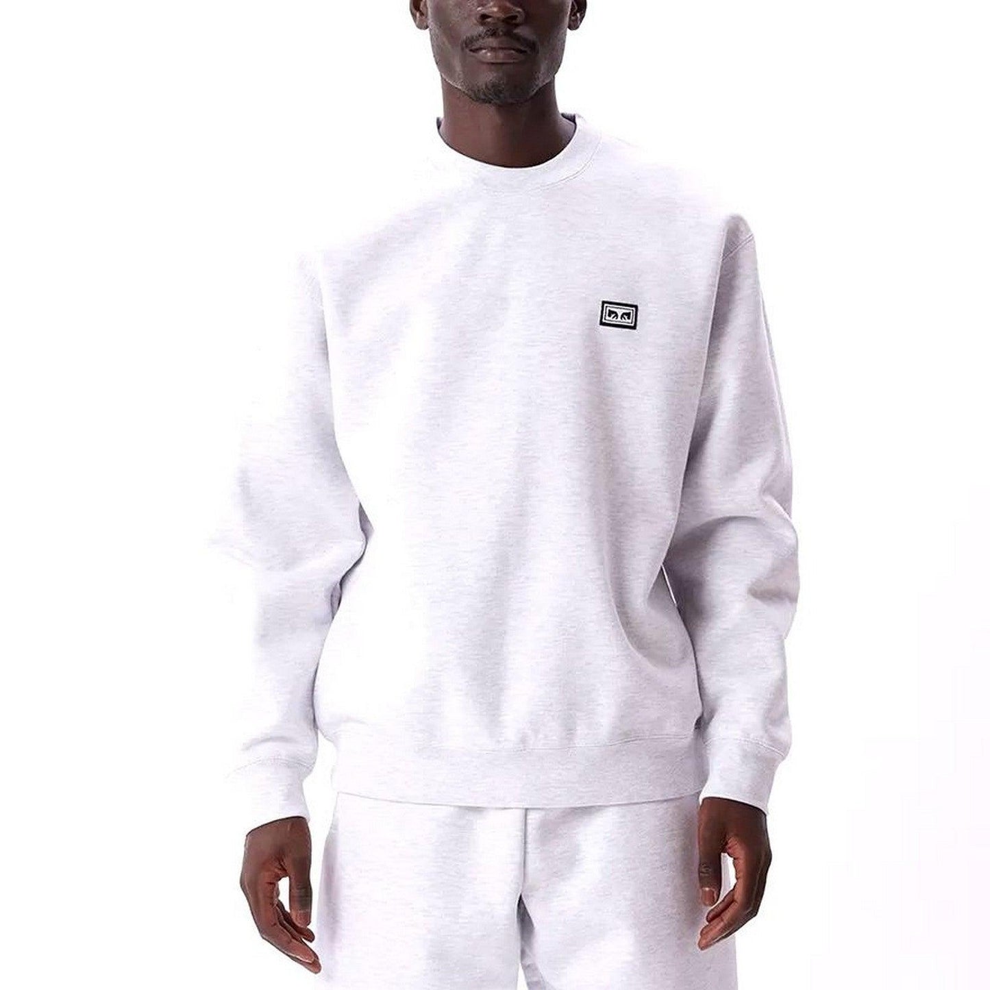 Felpe senza cappuccio Uomo Obey - Established Works Eyes Crew Fleece - Grigio
