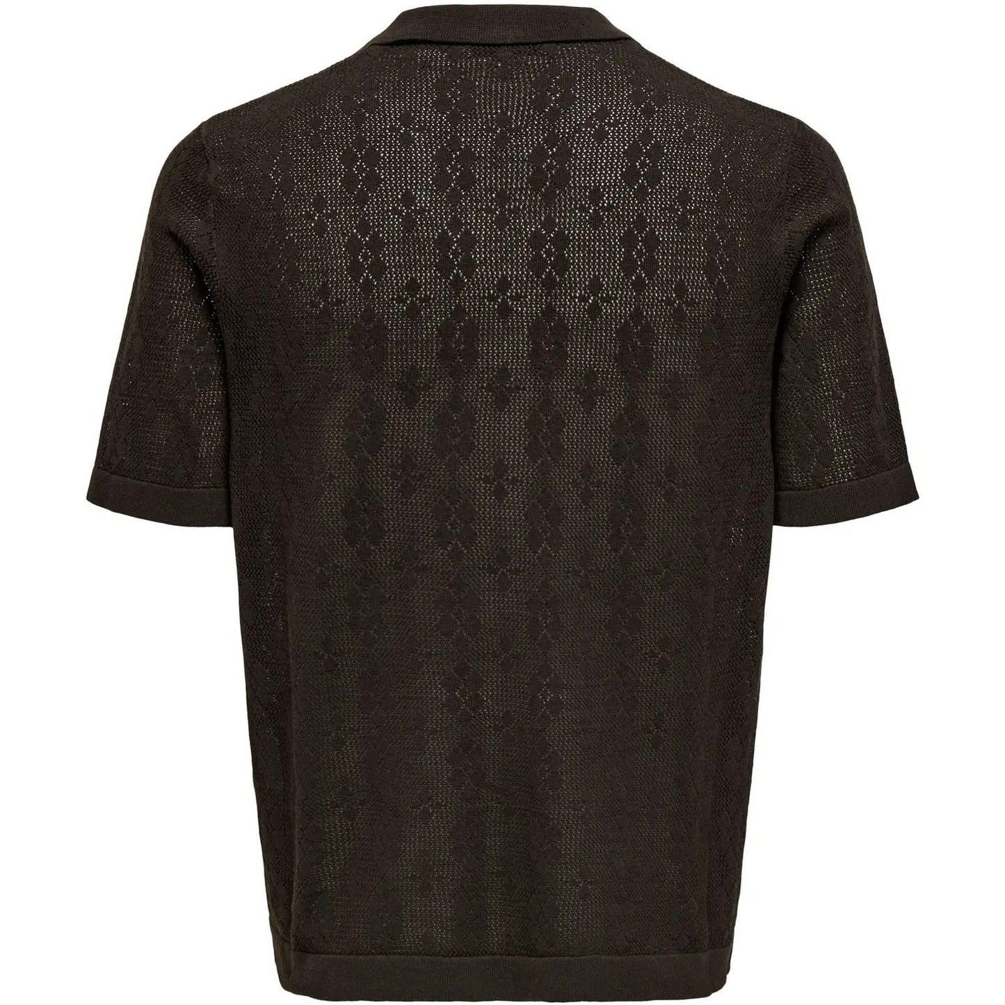 Only & Sons Cardigan pour hommes - Onsken Life Reg 12 Ss Shirt Knit - Marron