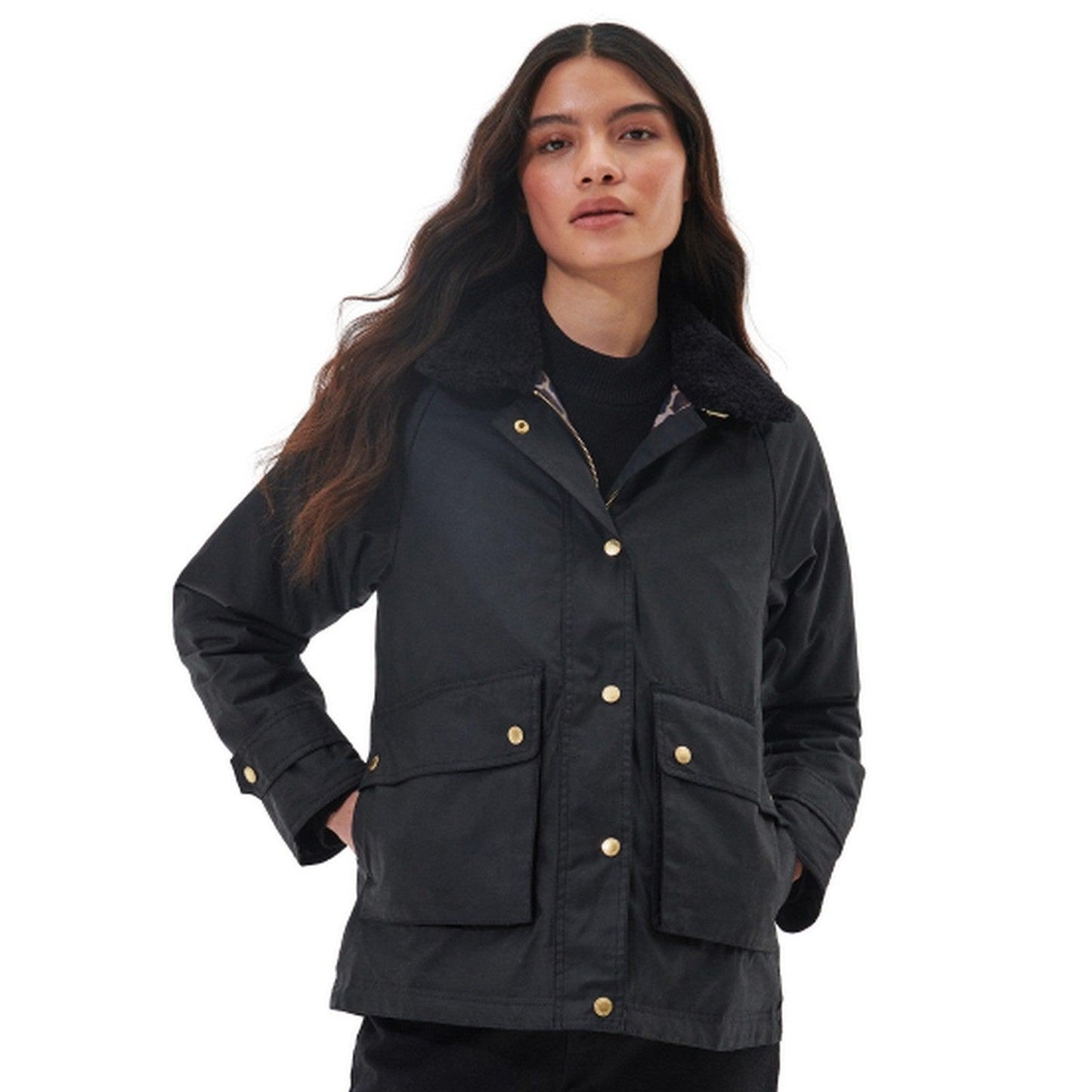 Giubbini Donna Barbour International - Aprila Wax - Nero