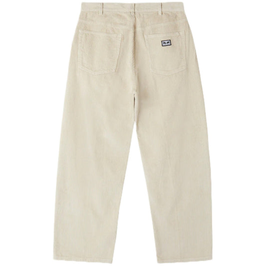 Spodnie męskie Obey — spodnie sztruksowe Bigwig Baggy — szare