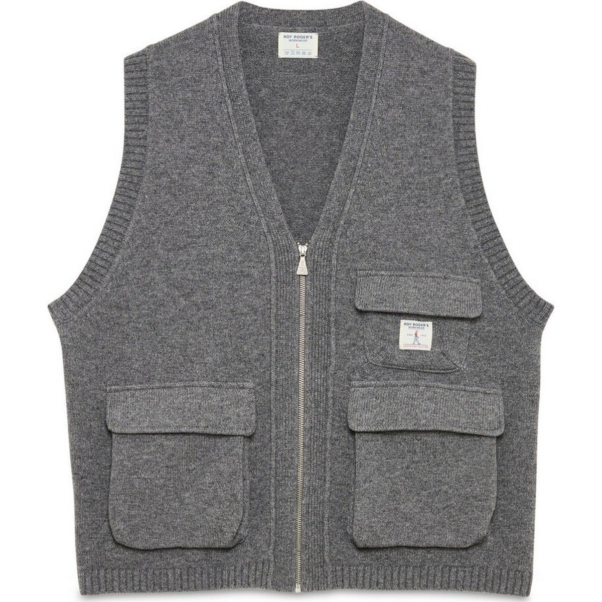 Gilet Uomo Roy Roger's - Vest utility knit - Grigio