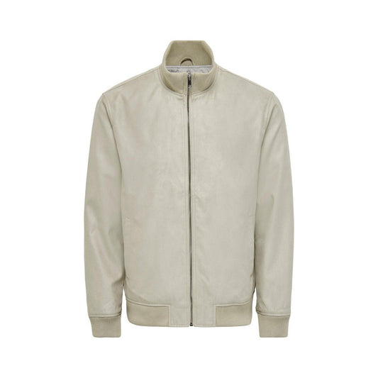 Only & Sons Vestes pour hommes - Onsnico Fake Suede Jacket Otw - Beige