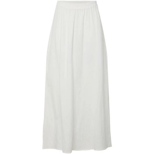 Gonne casual Donna Pieces - Pcsastina Hw Maxi Slit Skirt Wvn Bc - Bianco
