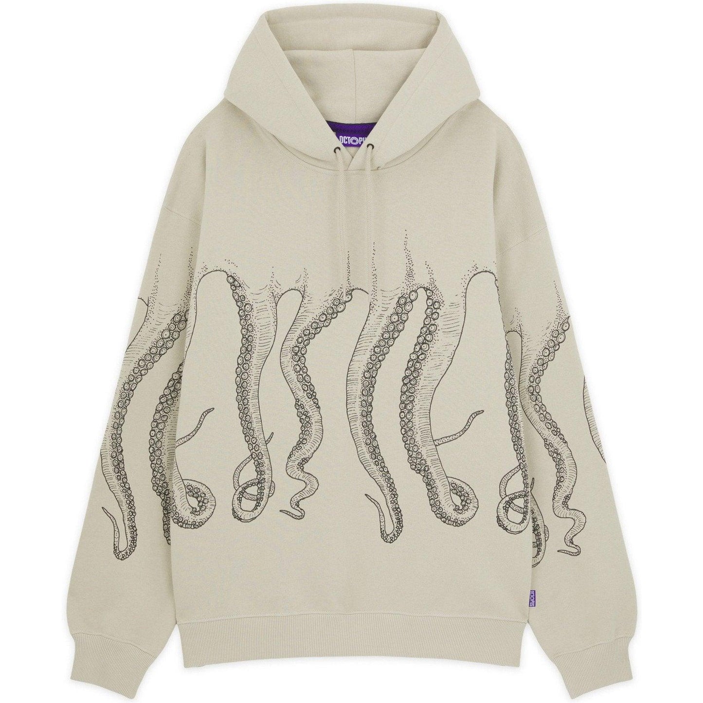 Sweats à capuche pour hommes Octopus - Sweat à capuche Octopus Outline - Beige