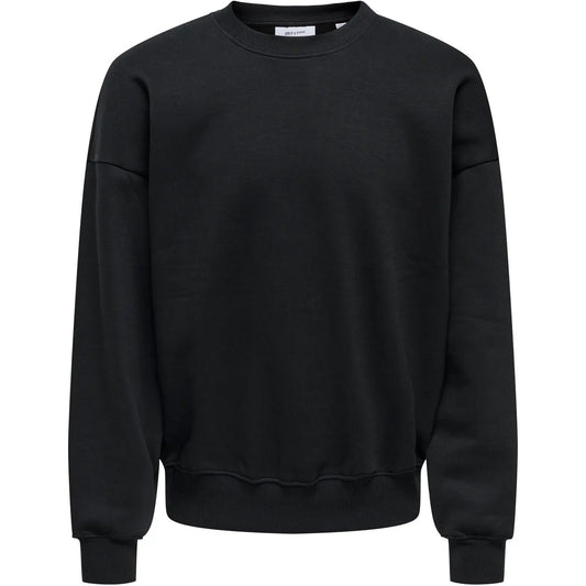 Sudaderas de hombre Only & Sons - Onsturner Life Vtg Crew Neck Sweat Noos - Negro