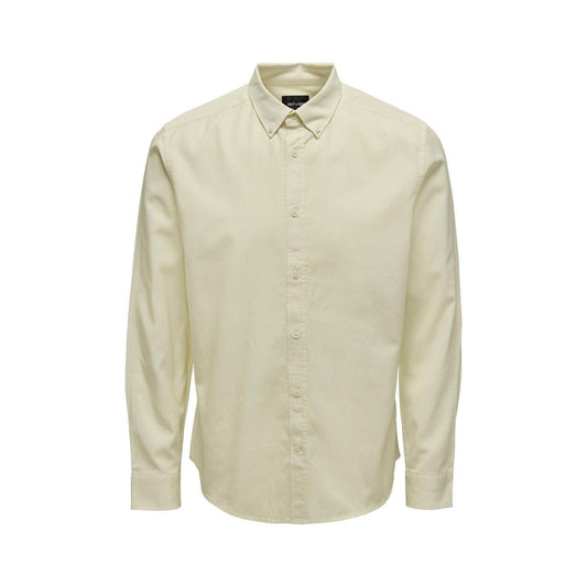 Only & Sons Chemises pour hommes - Onsty Life Reg Lyocell Btn Down Ls Shirt - Crème