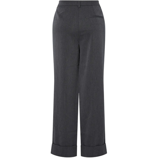 Pantaloni Donna Pieces - Pcjinkx Lw Fold Up Pants - Grigio