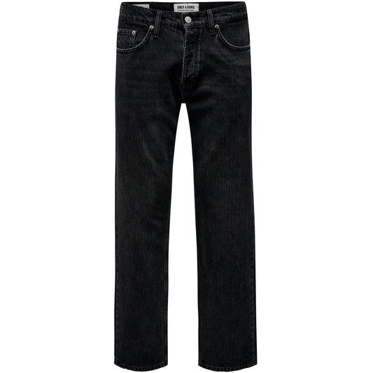 Only & Sons Jeans pour hommes - Onsedge Straight Black 6985 Tai Dnm Noos - Noir