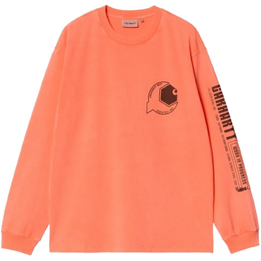 Carhartt Wip Herren Langarmshirts – L/S Industry T-Shirt – Orange