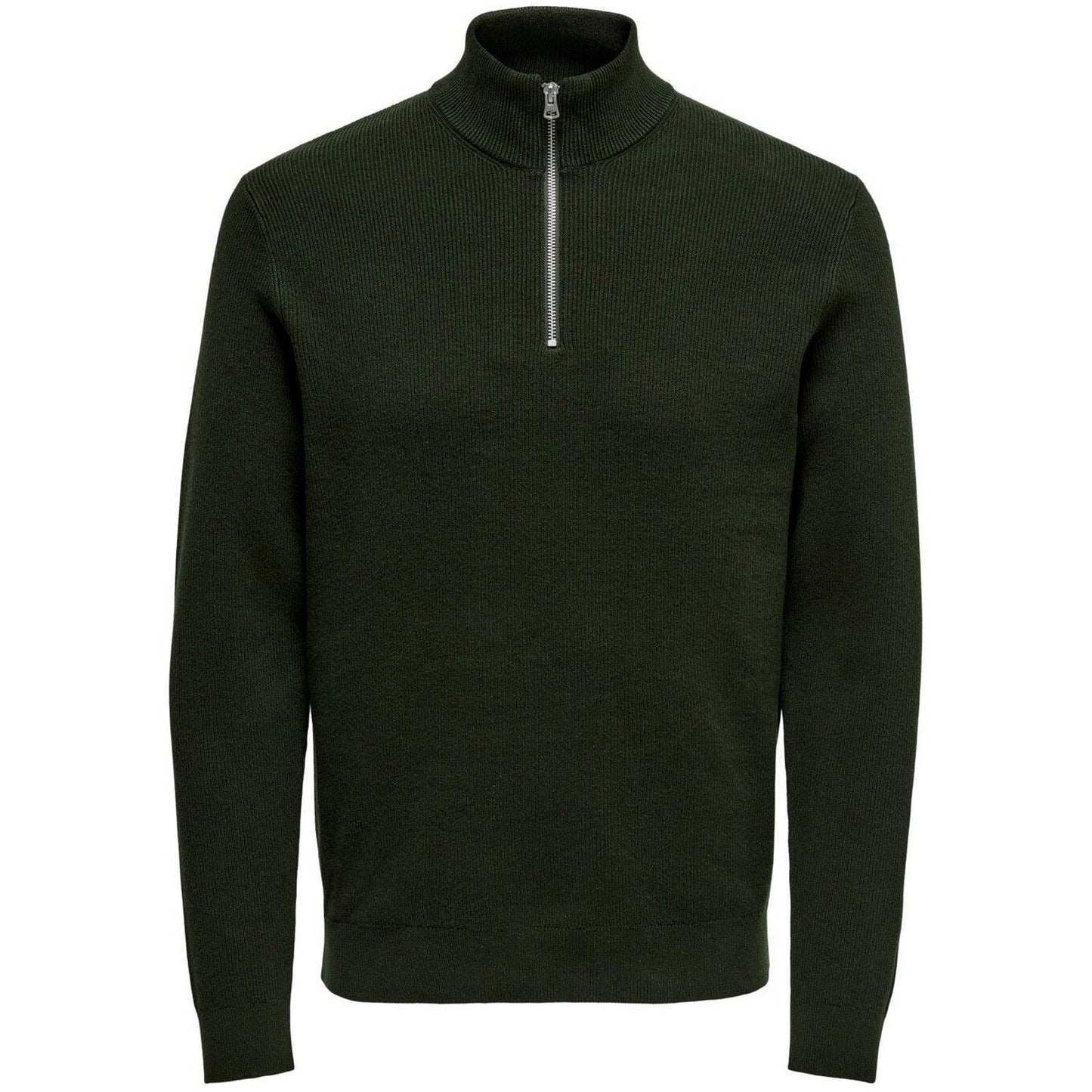 Maglie Uomo Only & Sons - Onsphil Reg 12 Cotton Half Zip Knit Noos - Verde