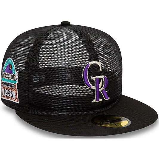 New Era Herren-Baseballkappen – Mlb 59Fifty Mesh Patch – Schwarz