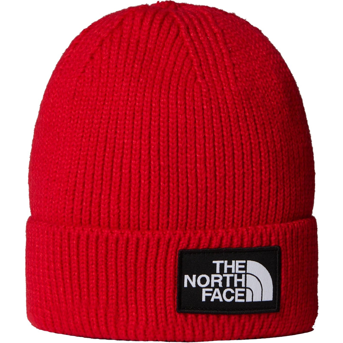 The North Face Unisex-Strickmütze – Tnf Logo Box Cuffed Beanie – Rot