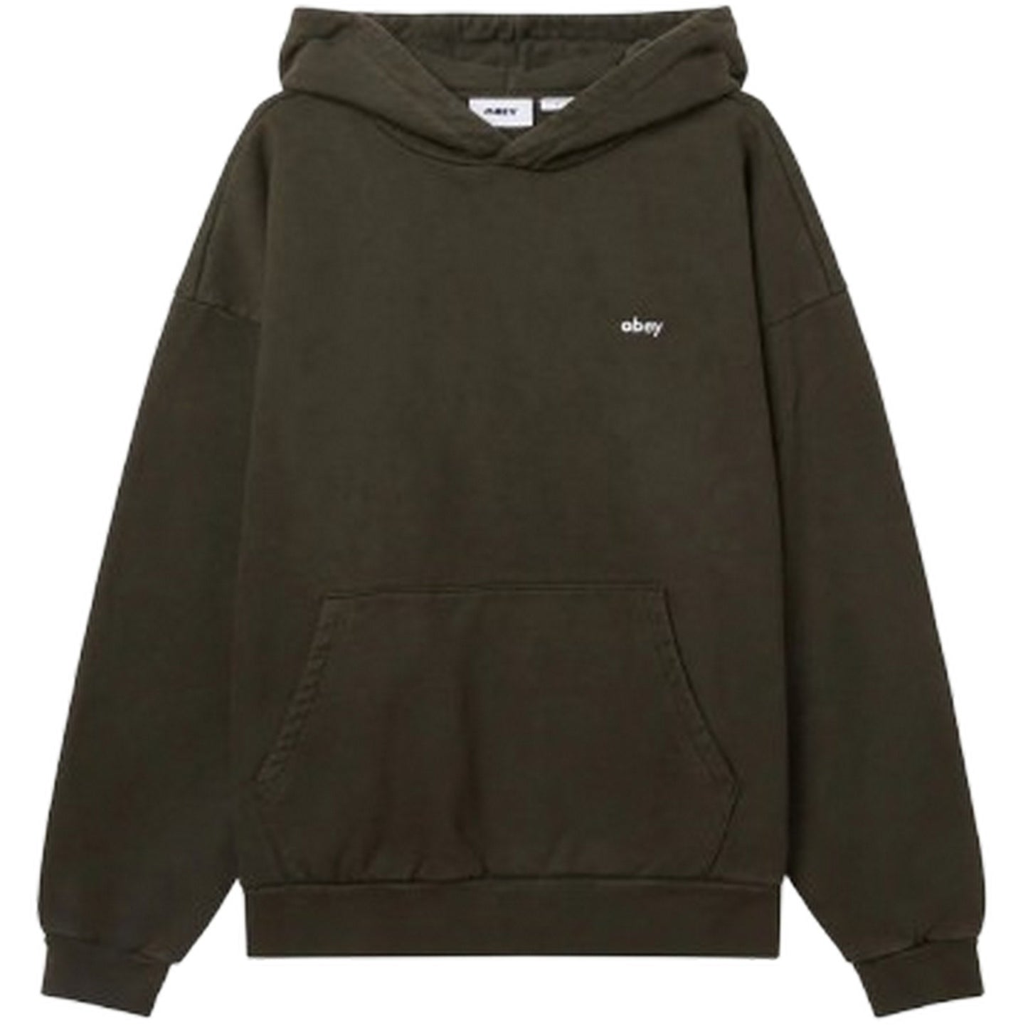 Felpe con cappuccio Uomo Obey - Lowercase Pigment Hood Fleece - Verde